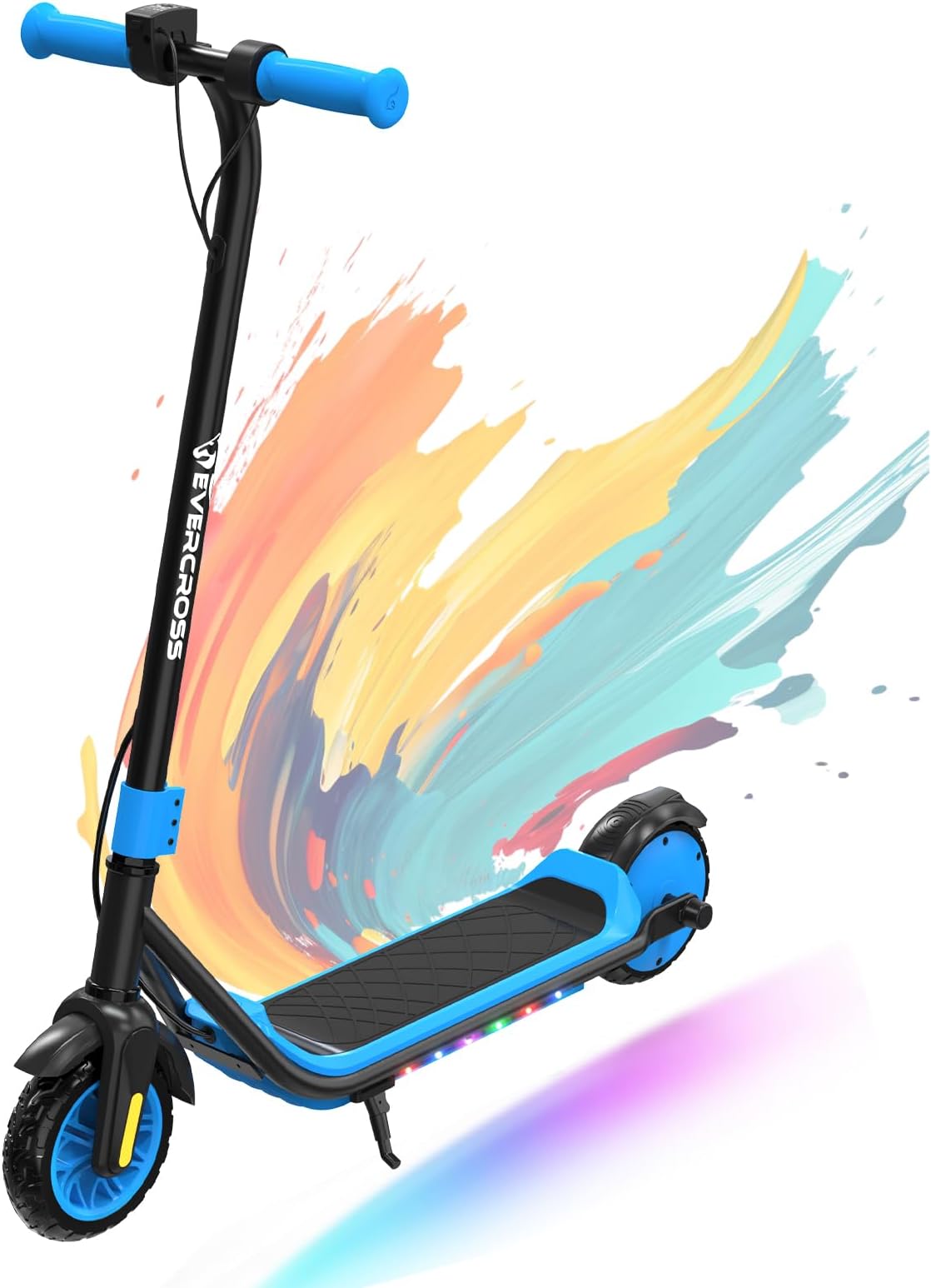 EVERCROSS E6 Electric Scooter for Kids, 7" Lightweight E-Scooter for Ages 6-12, Electric Scooter with A Range of Up to 20 km and 7-Color Lights, 3 Speed Modes (8, 12, 16 km/h)
