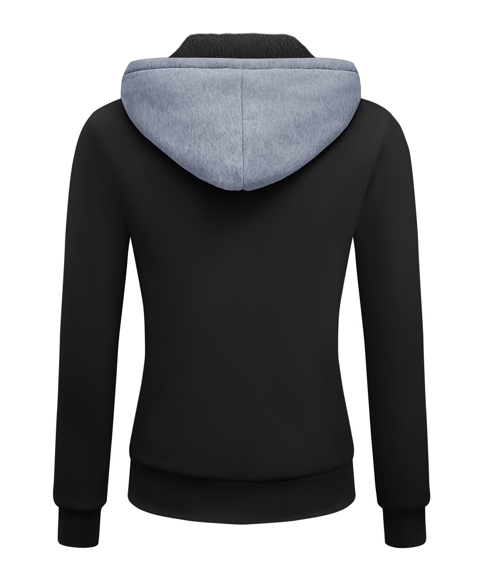 GEEK LIGHTING Felpa Donna con Cappuccio Foderata in Pile Calda Giacca Invernale con Zip Felpa Pile Donna Teddy Hoodie con Cerniera Sweatshirt Inverno Autunno S-2XL