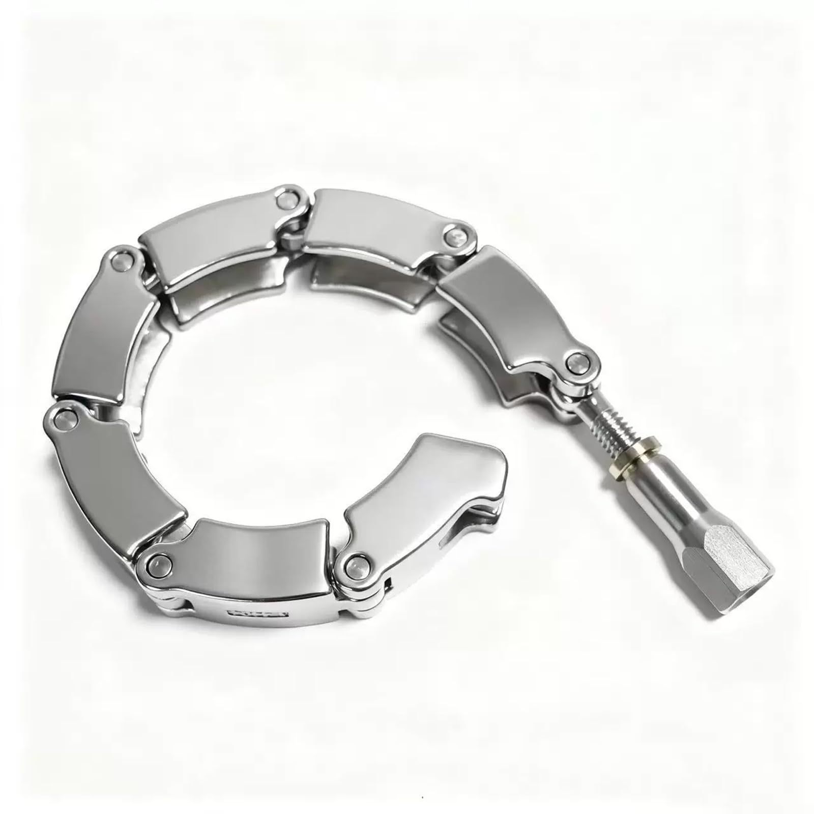Gelenk-Vakuumzangen aus Edelstahl, robuste Kettenzange mit Befestigungsmutter, Schnellkupplung mit Flansch, für Vakuumanwendungen, Laborausrüstung KF16