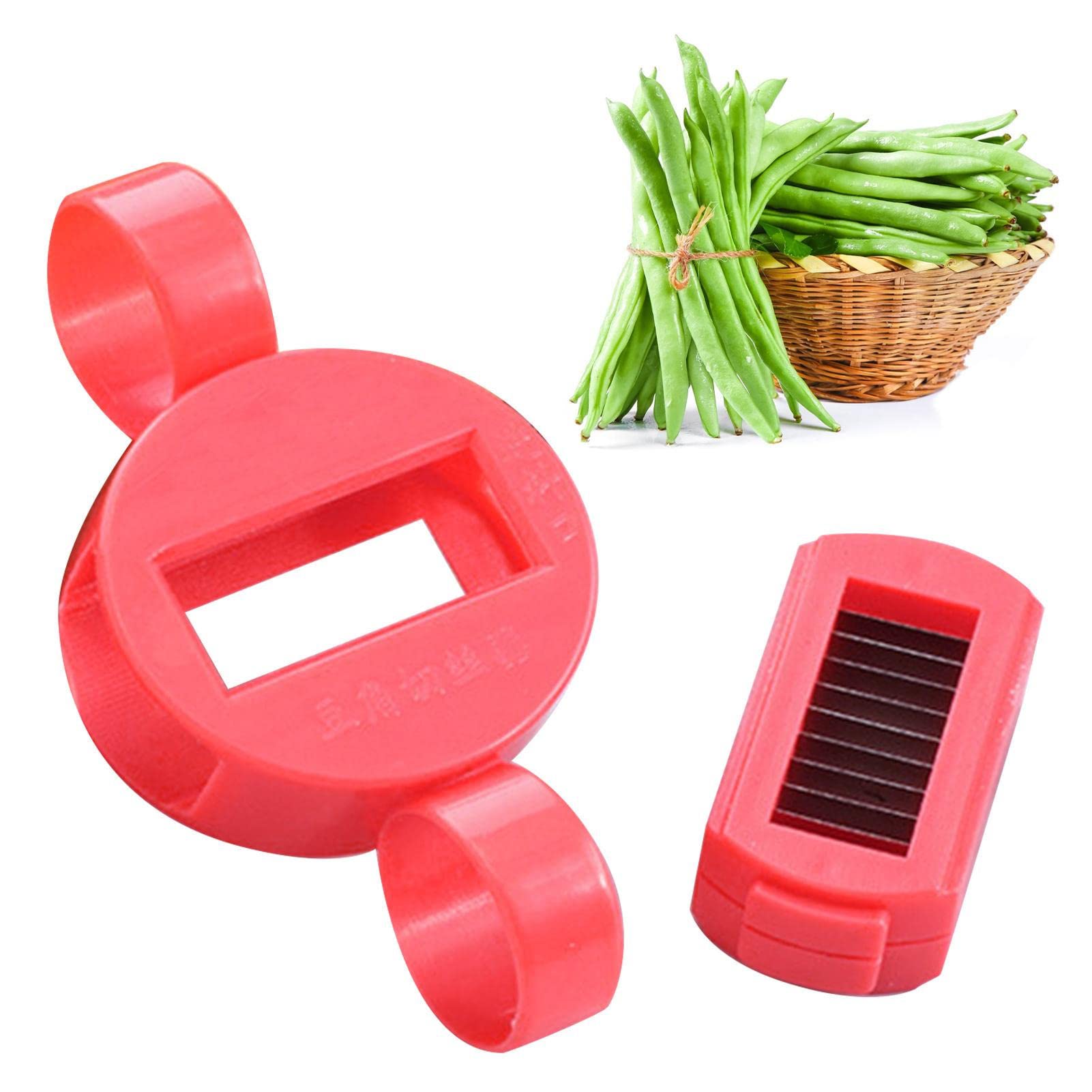 Bean Slicer, Vegetable Runner French Style | Stainless Steel Blades Green Runner Bean Vegetable Slicer Cutter Remover Peeler for Snow Beans Hyacinth Beans