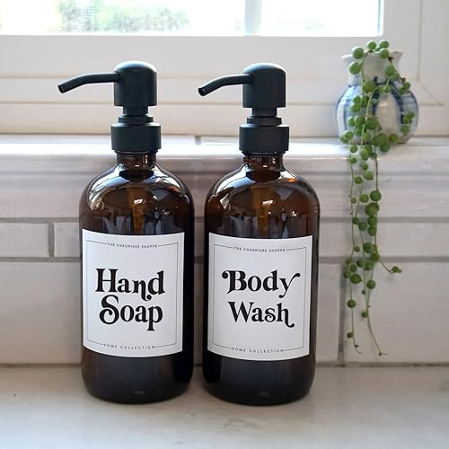 Etiquetas vintage de jabón para botellas de granja de estilo rústico de Chaumière, pegatinas impermeables, etiquetas para jabón de manos, jabón de