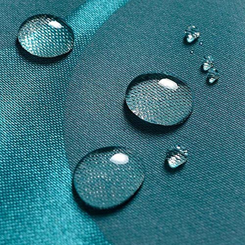 Rideau de douche épaissi en polyester vert foncé motif ronds 3D