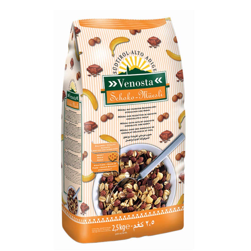 Venosta Cereal Muesli With Chocolate & Honey Breakfast, 2.5 Kg
