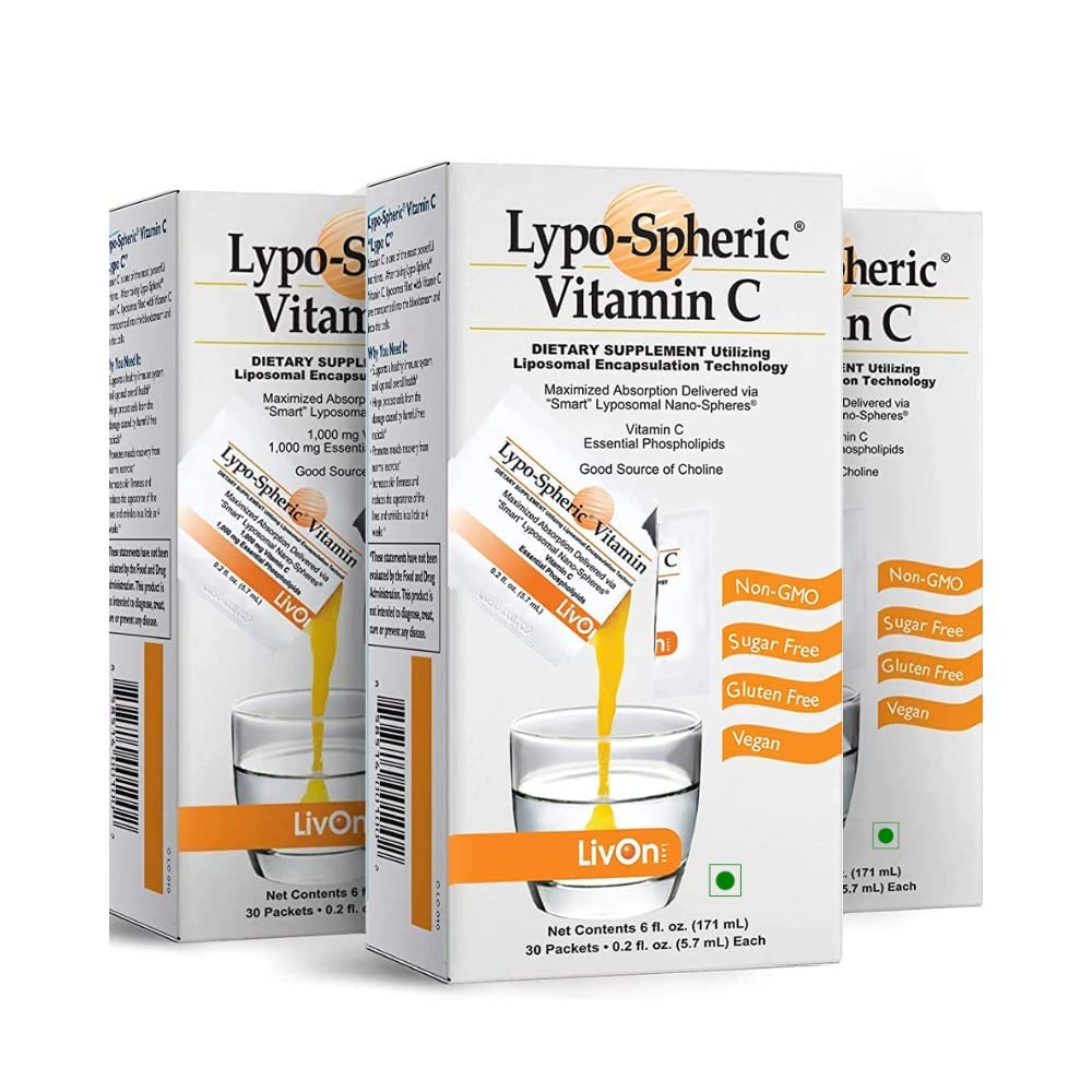 Asterveda Livon Lypo-Spheric Vitamin C Supplements | Liposomal Encapsulation Technology - 90 Packets (Pack of 3) (B0BSNKH8GC) Amazon Price History, Amazon Price Tracker