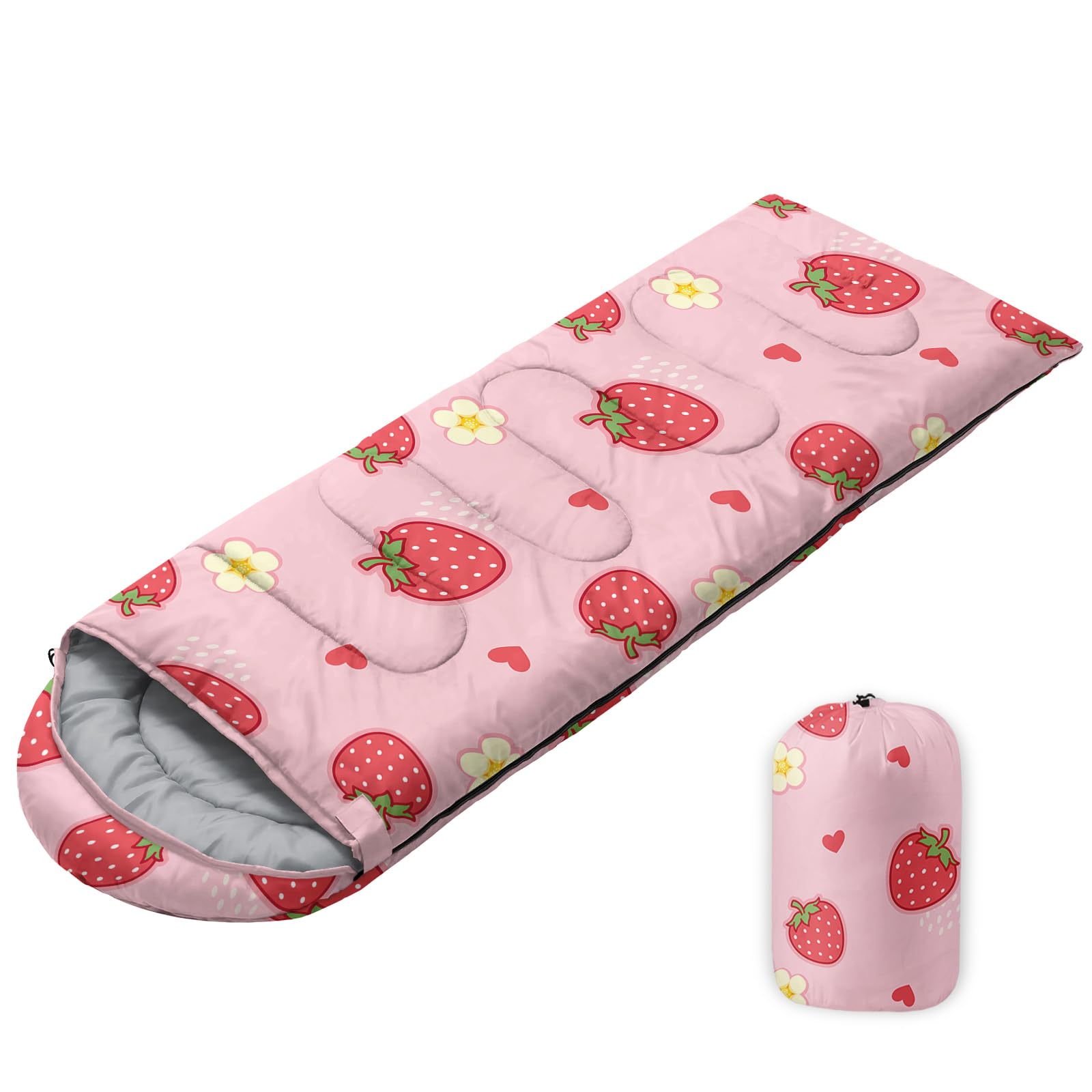 Sleeping Bags for Adults Youth Kids,3D Printing Camping Sleeping Bag for Girls Boys Lightweight Waterproof Cold/Warm Weather Sleeping Bag for 3