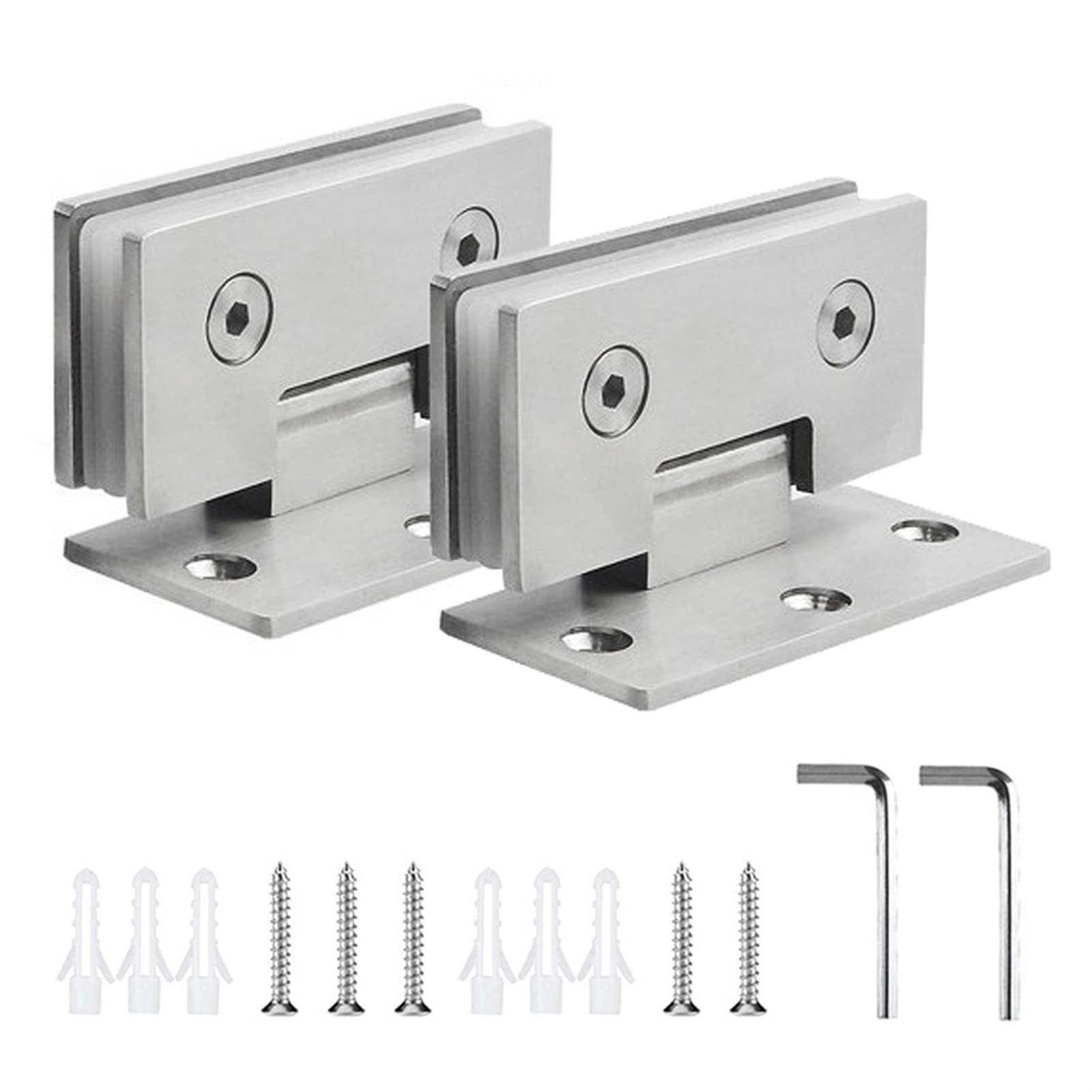 Charnière porte en verre 90° robuste en acier inoxydable pour cabine de douche sans cadre