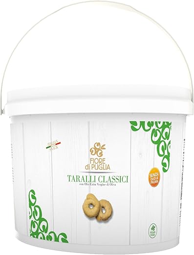 Classic Apulian Taralli Fiore di Puglia 3 kg with Extra Virgin Olive Oil