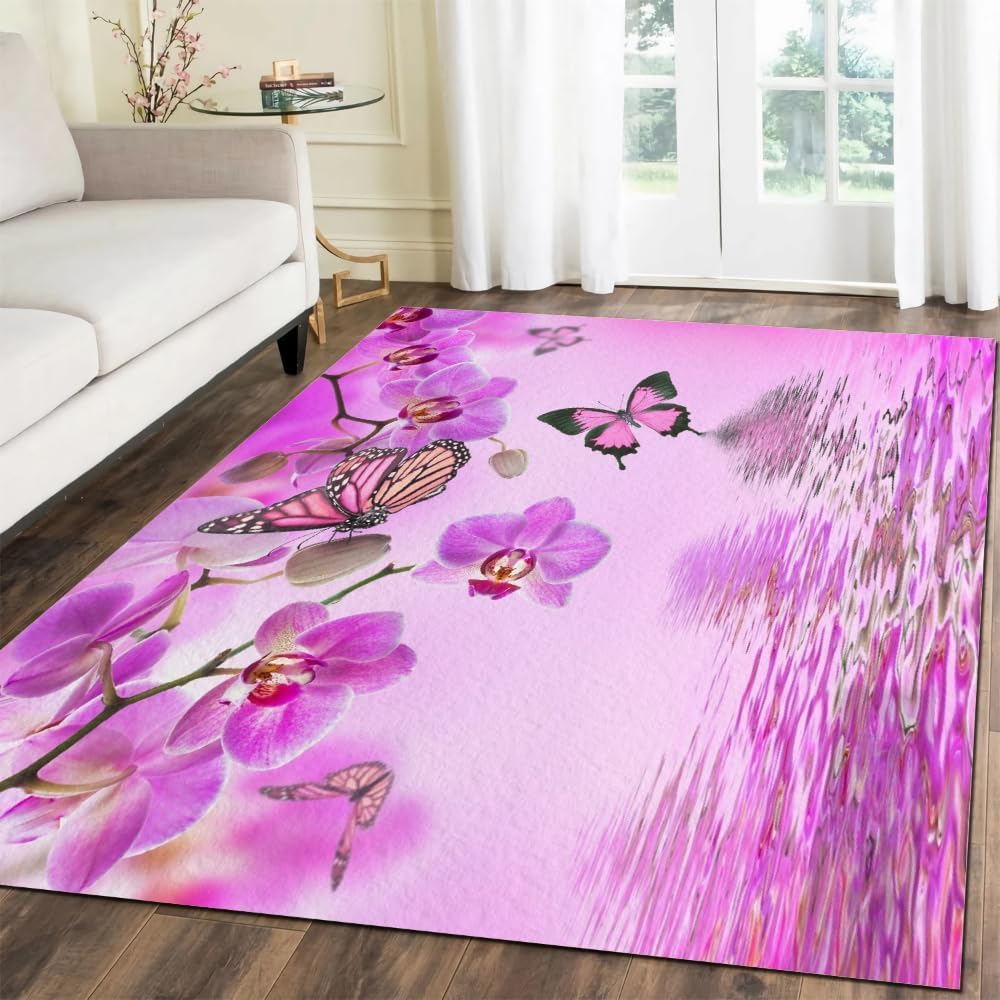 Tapis antidérapant papillon 3D pour sécuriser le salon et la chambre