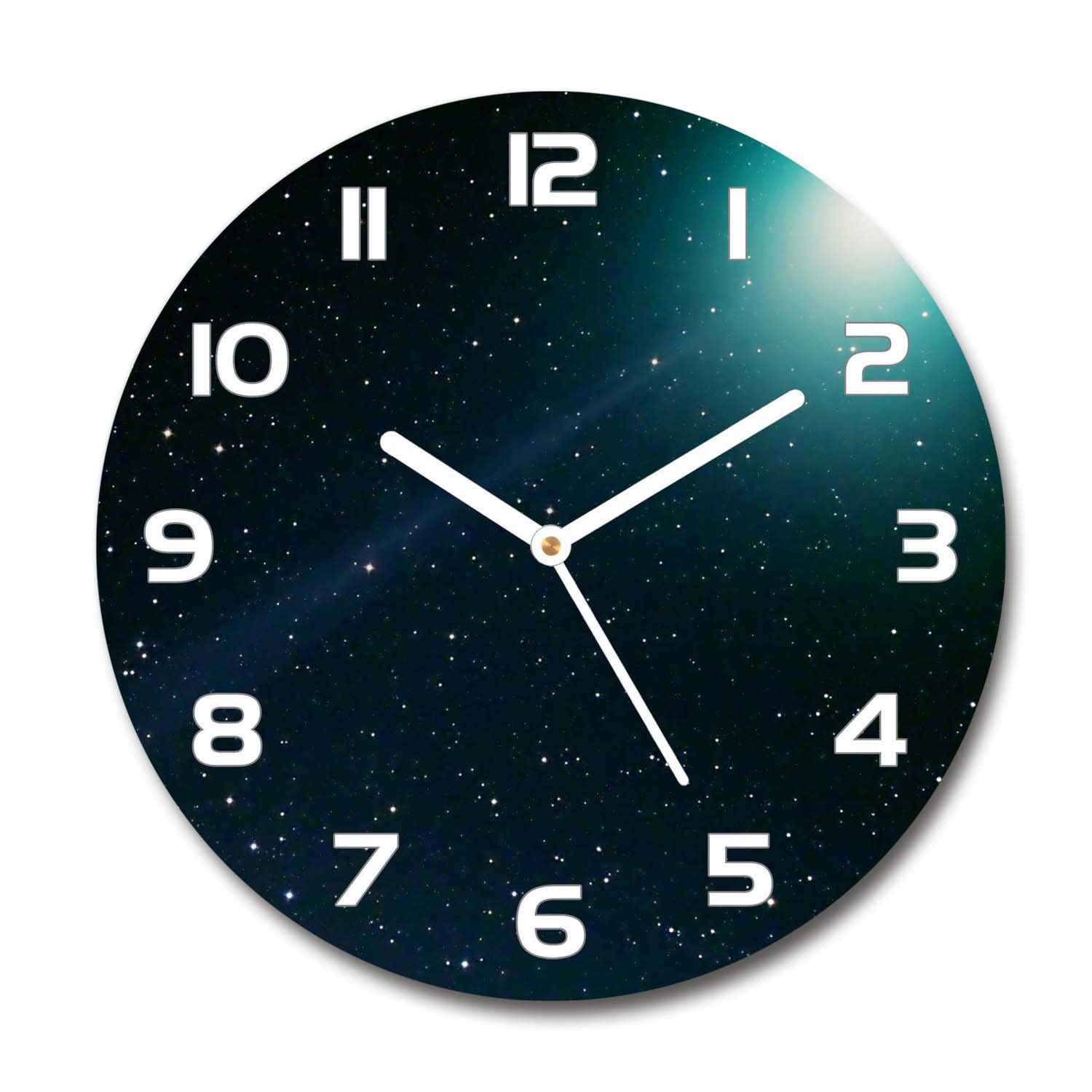 Horloge de salon design galaxie Tulup en verre pour une ambiance zen