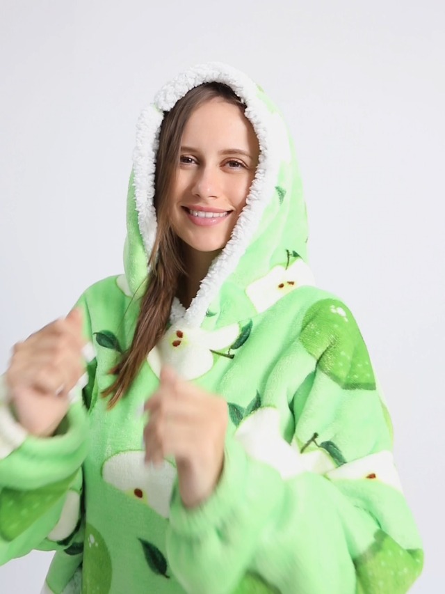 RONGTAI Coperta Oversize Con Cappuccio E Tasca - Gigante In Flanella Sherpa Morbida - Calda E Accogliente Per Donne E Uomini - Regalo Invernale - 4