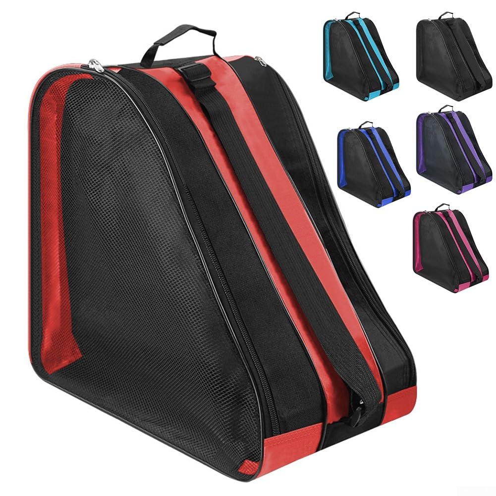 Borsa per pattini a rotelle con tracolla regolabile e comoda imbottitura per ridurre la pressione sulle spalle durante il trasporto