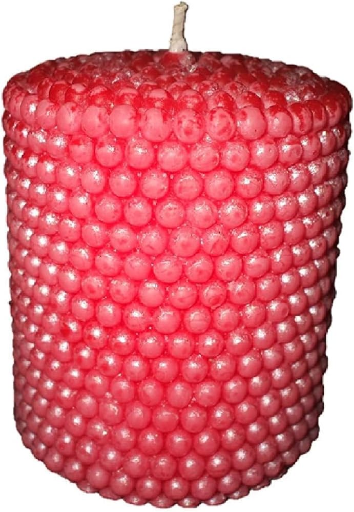 The Decor Affair 1 Pcs Luxurious Ruby Delight Infused Scented Beaded Candle with Long-Lasting Fragrance to Create a Warm and Inviting Atmosphere of Pure Opulence and Unparalleled Comfort.