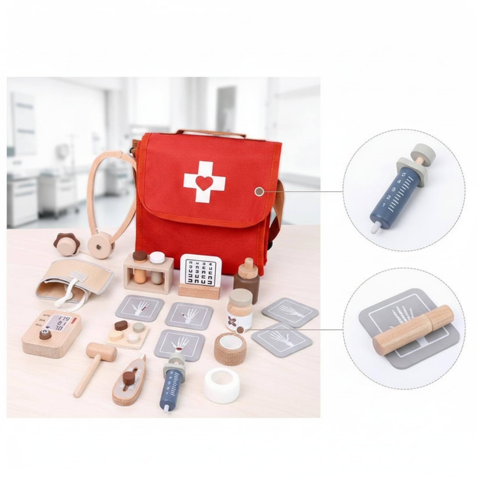 Zaino Medico Giocattolo Educativo Kit Medico Giocattolo Realistico Set da Dottore
