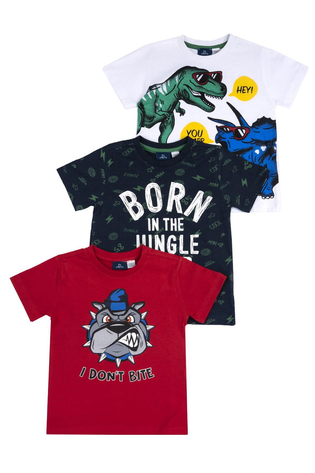 Chicco, Kinder T-Shirt, 3er-Set Kurzarmshirts, Aus 100% Baumwolle, Für Modische Frühlings- Und Sommeroutfits, Kleidung Für Kinder Und Jugendliche