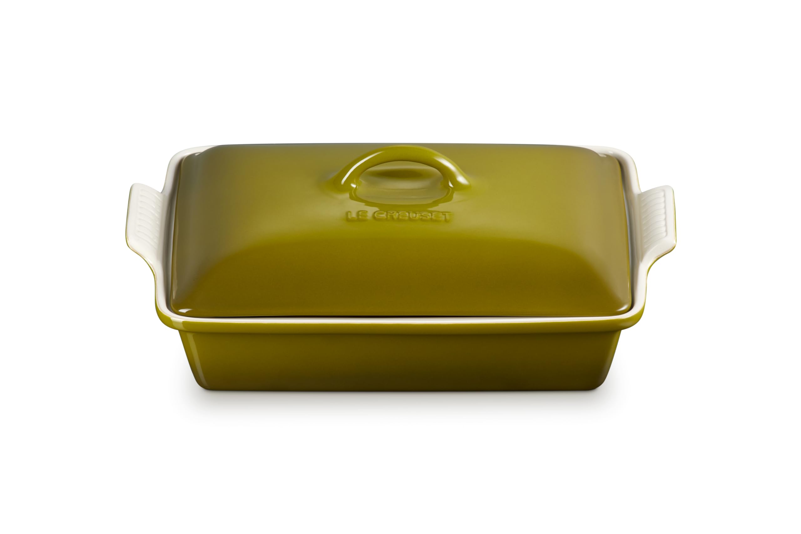 Le Creuset Stoneware Heritage Rectangular Covered Casserole, 4 qt., Olive