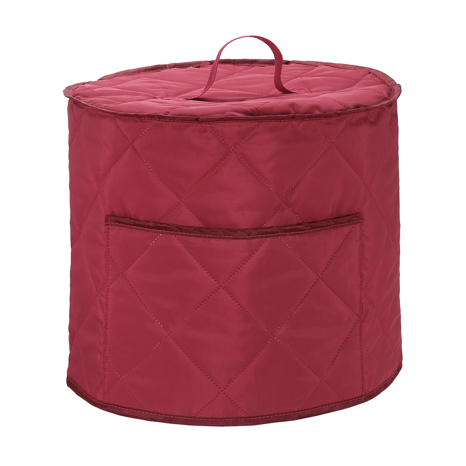 sourcing map Pressure Cooker Cover 15" OD x 14" H - Dustproof Round Appliance Cover Rice Cooker Protector for 3 Quart Pressure/Air Fryer, Red