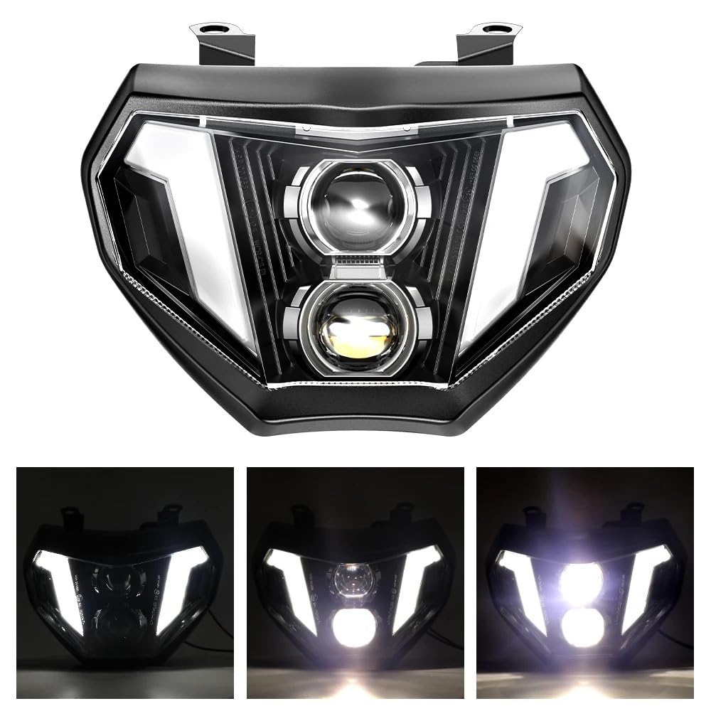 Światło Do Jazdy Pasuje do MT07 MT09 FZ09 2014 2015 2016 2019 światło LED reflektor motocyklowy montaż reflektor DRL Dirt Bike Reflektor