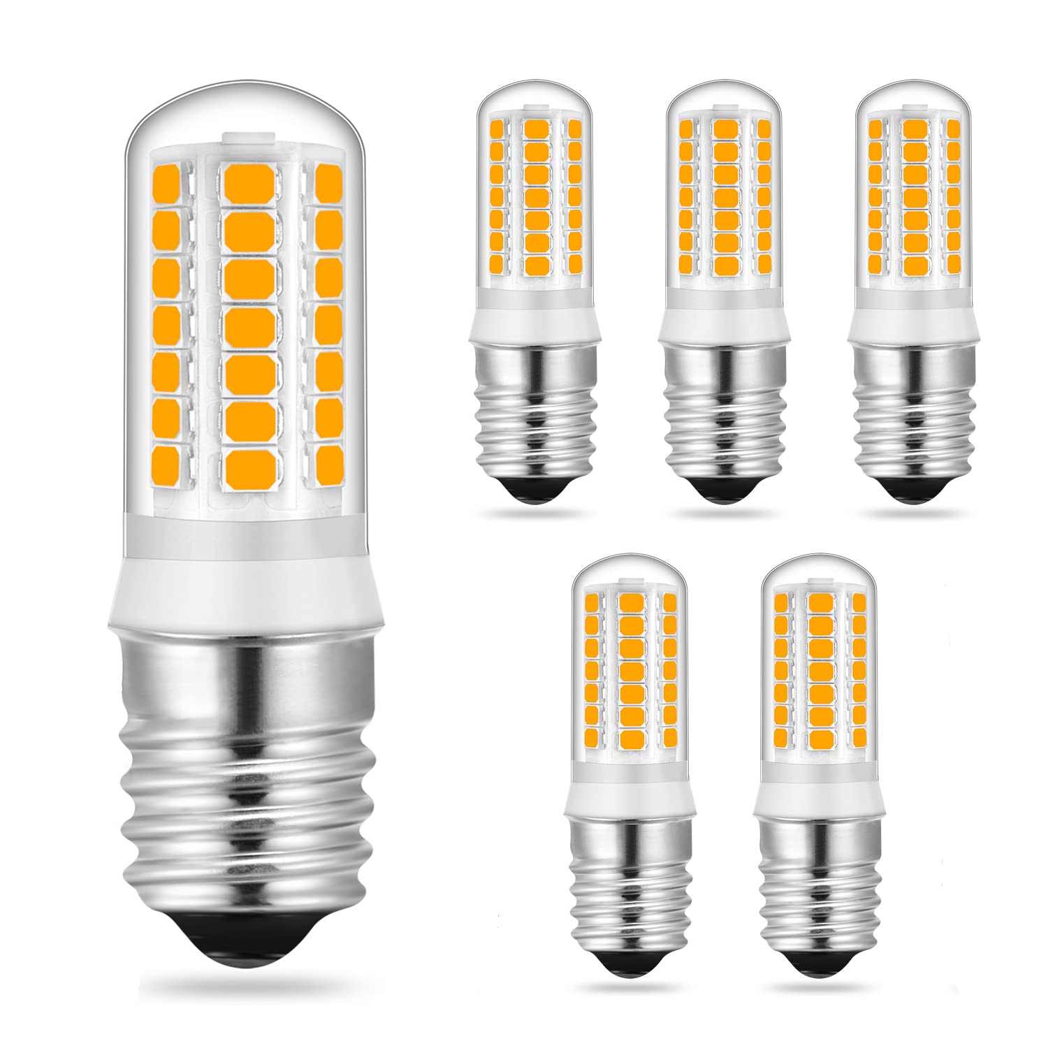 Microwave Bulbs Over Stove E17 Led Bulb, 6000K/3000K Dimmable Microwave Appliance Equivalent 20W 30W 35W Halogen Refrigerator Bulbs 3/6 Pack (3000K, 6pcs)