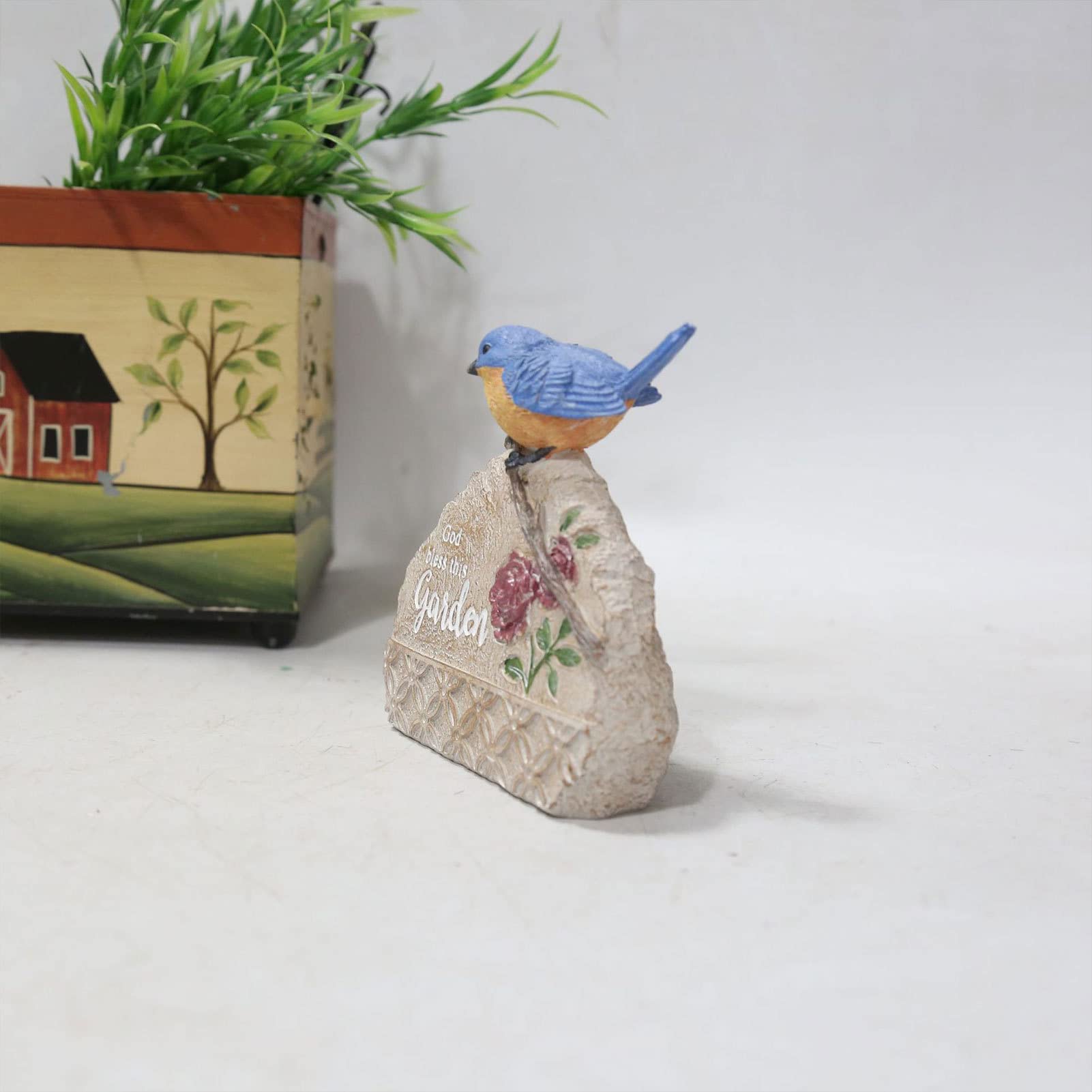 4er-Set Harz-Vogel-Figuren – Süße Deko-Vögel Für Garten, Balkon Oder Innenraum