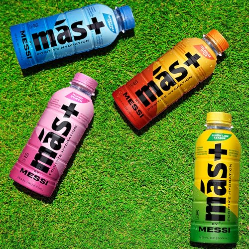 Más+ by Messi 16.9oz Berry Copa Crush, Sports Drink & Hydration Beverage, Natural Flavors with Vitamins and Electrolytes, No Artificial Sweeteners or Colors, 12-pack