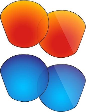 Fiskr Polarized Lenses Replacement Compatible with Oakley Clifden OO9440 Sunglasses, Impact Resistant & Perfect Fit - Fire Red & Ice Blue