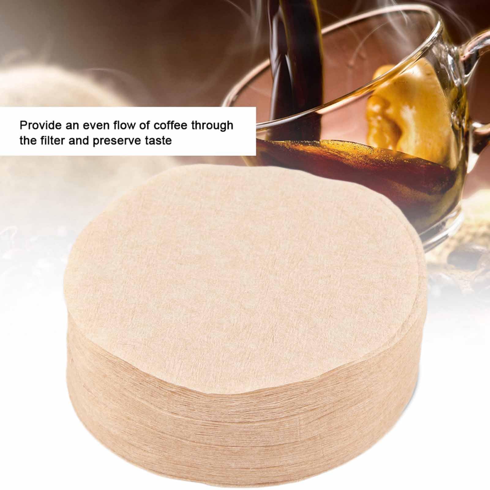 Pwshymi 100Pcs Wooden Fiber Coffee Filter Papers 2.4 Inch Diameter, Coffee Filter Paper Set Taste Convenient Replacement For Home or Coffee Shops