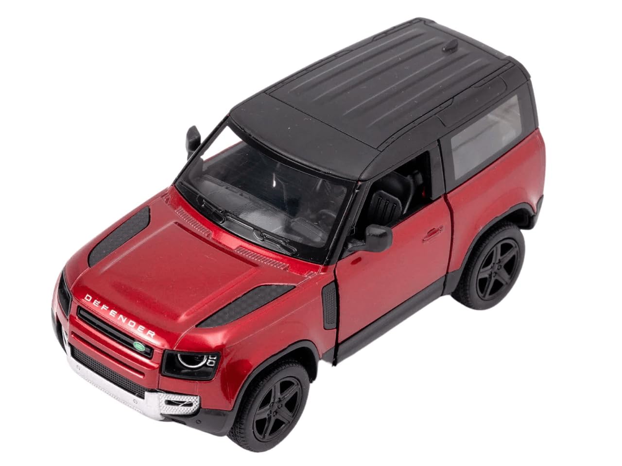 Easy Toys Model Car Compatible with Land Rover Defender. Scale Toy SUV with Opening Doors. Car modeling. (Defender Red)