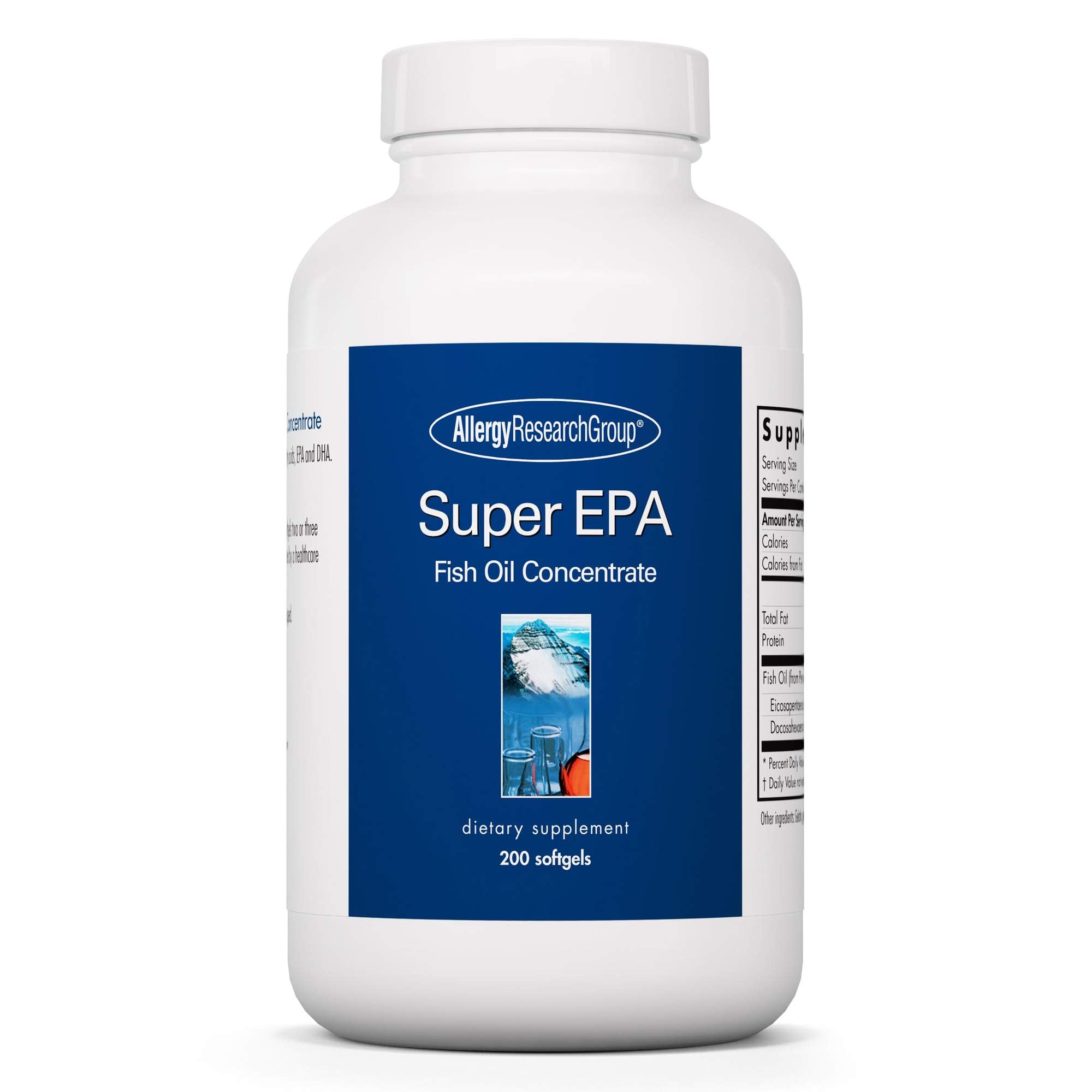 Super EPA - Omega 3 Supplement, Fish Oil Concentrate, EPA, DHA, Omega 3 Fatty Acids, Sustainably-Sourced Anchovies, Softgels - 200 Count