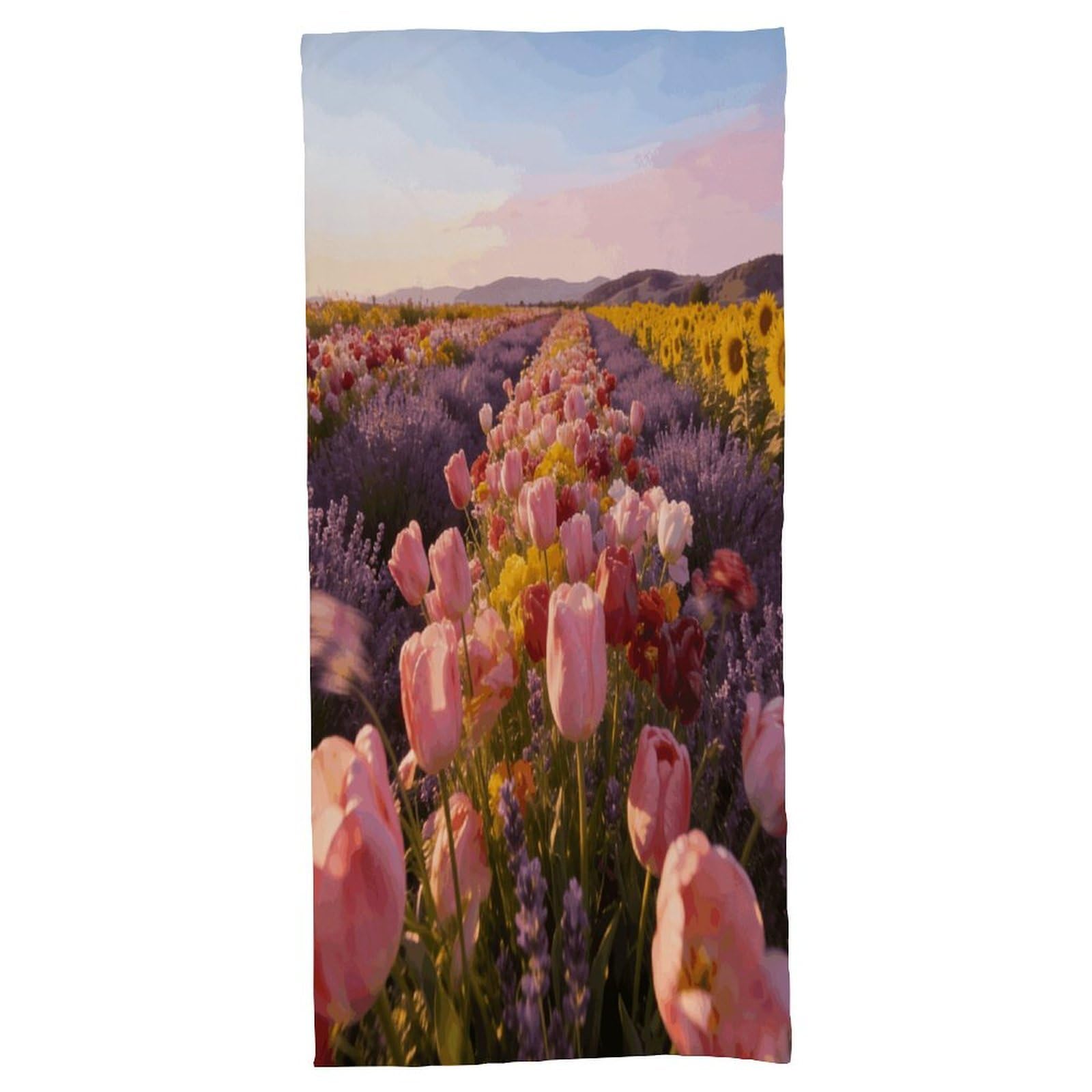 Fodpand Style The Ginger Lily Beneath The Windmill Bath Towel, Highly Absorbent & Quick Drying Beach Towel, Compact & Lightweight Pool Towel For Bathroom, Beach, Pool, Gym, Spa, And Hotel Use