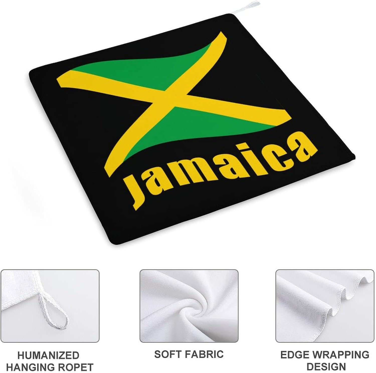 Jamaican Flag Hand Towels for Bathroom Kitchen Towels Small Towel Handkerchiefs with Hanging Loop 4PCS