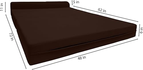 Miniatura 128 de Sofá cama plegable color gris de espuma, 6 pulgadas. Grosor x 32 pulgadas, ancho x 70 pulgadas. Cama de Invitados, cama plegable con espuma de alta