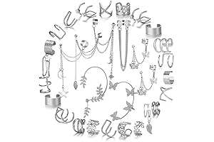 81 Pcs Ear Cuff No Piercing - Fake Earring Set for Non-Pierced Helix Cartilage