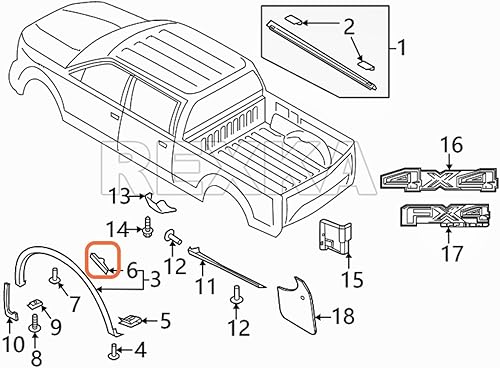 Miniatura 4 de Rexka 10 Uds. Moldeo de apertura de rueda Fender Flare Retenedor Clip W716878-S300 para Ford F-150 F150 F250 F-350 F-450 F-550 Super Duty W716878S300