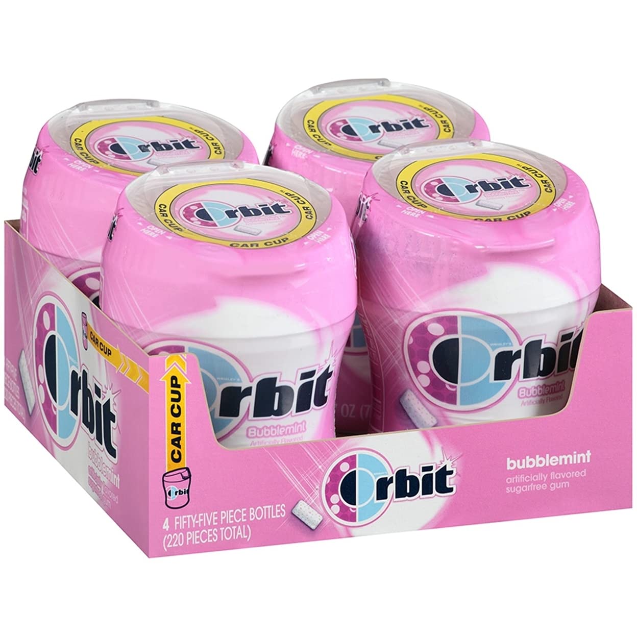 Orbit Bubblemint Sugarfree Gum - 55 pc. bottles - 4 pk.