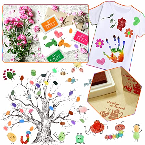 Craft Ink Pad For Rubber Stamps, Paper, Wooden, Fabric, Scrapbooking, Non-Toxic Finger Ink Pads For Kids (Black) #TOP6