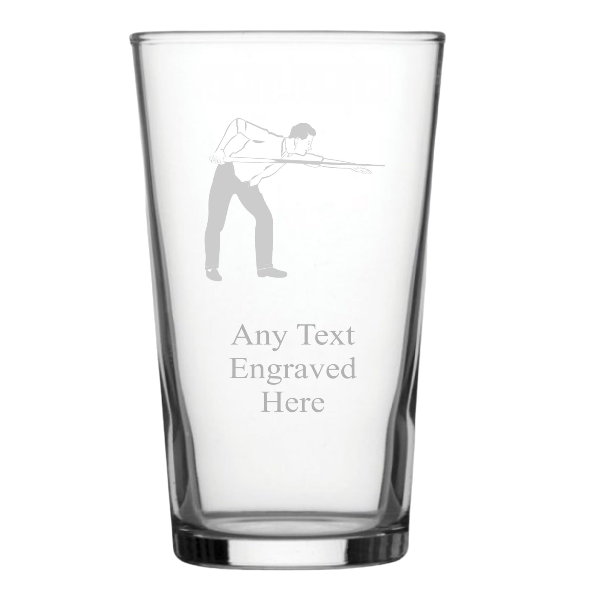 Pint Glass [Custom] ENGRAVED SNOOKER PG231 in SILK LINED GIFT BOX