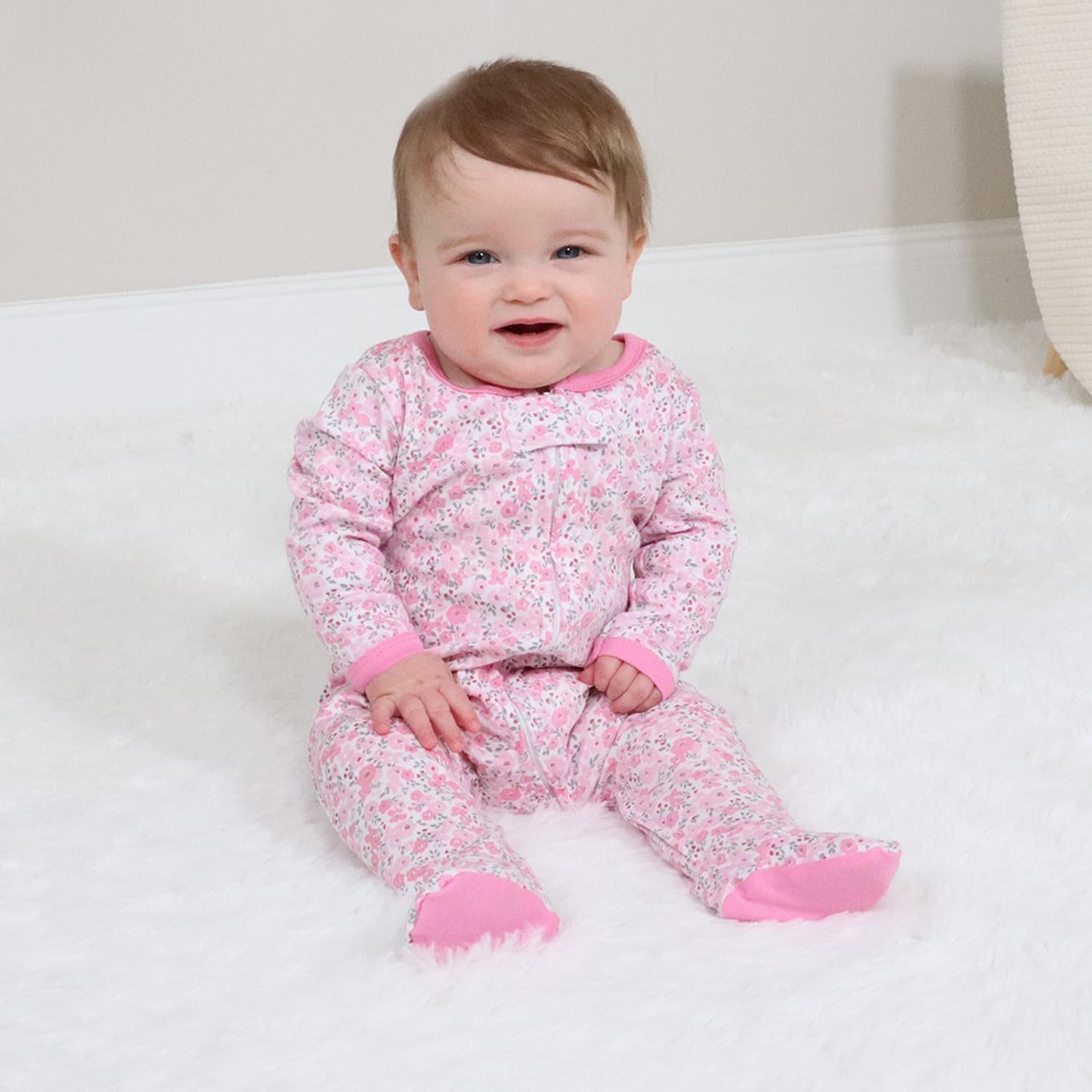 The Peanutshell Baby Girl Sleepers, Sleep and Play Footed Baby Pajamas for Girls, Baby Pjs, Newborn, 0-3, 3-6, 6-9 Months - Image 3