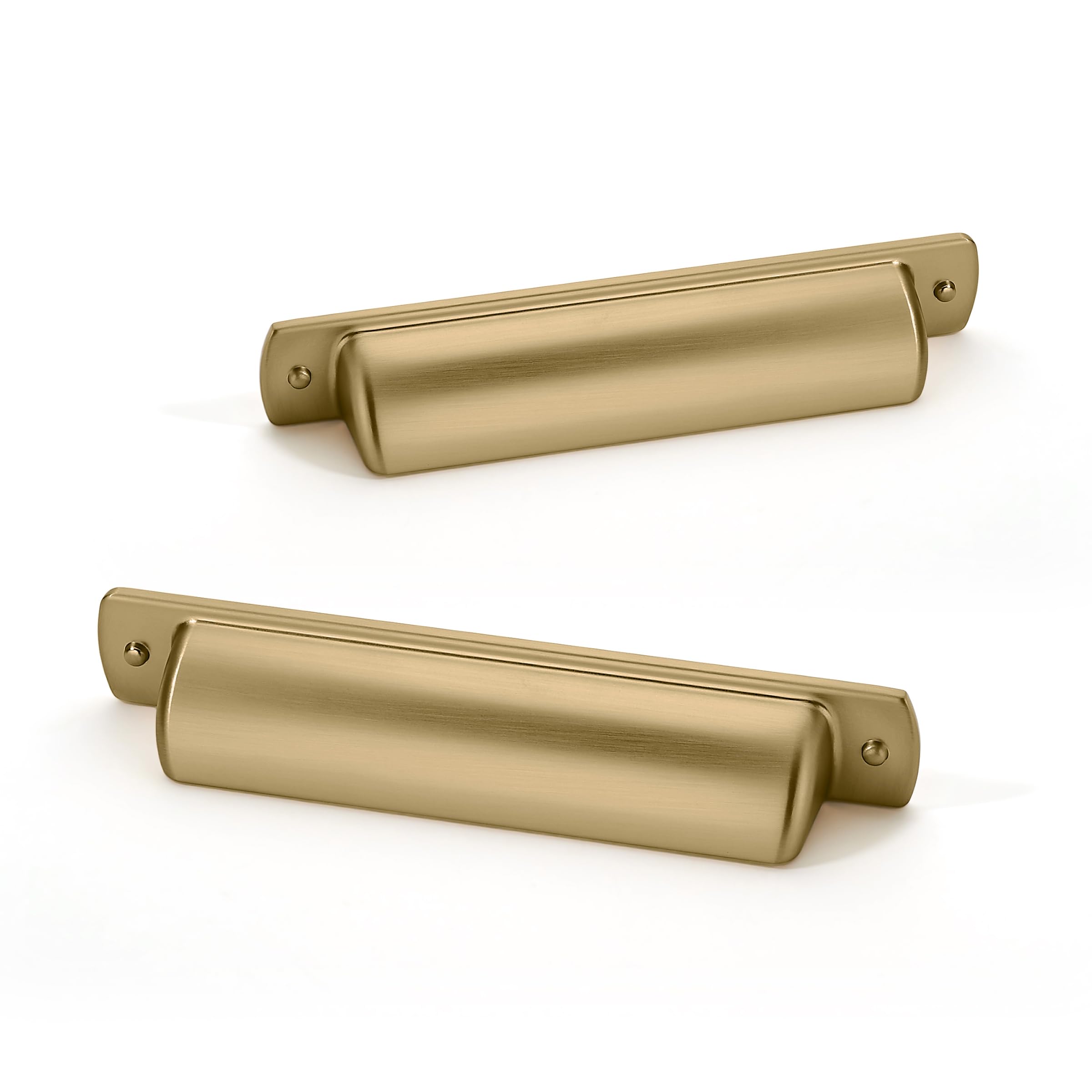 khtumeware 10 Pack 3" Drawer Pulls Champagne Bronze Cabinet Cup Pulls Kitchen Hardware Cabinet Handles Drawer Handles Knobs 3 inch Hole Center