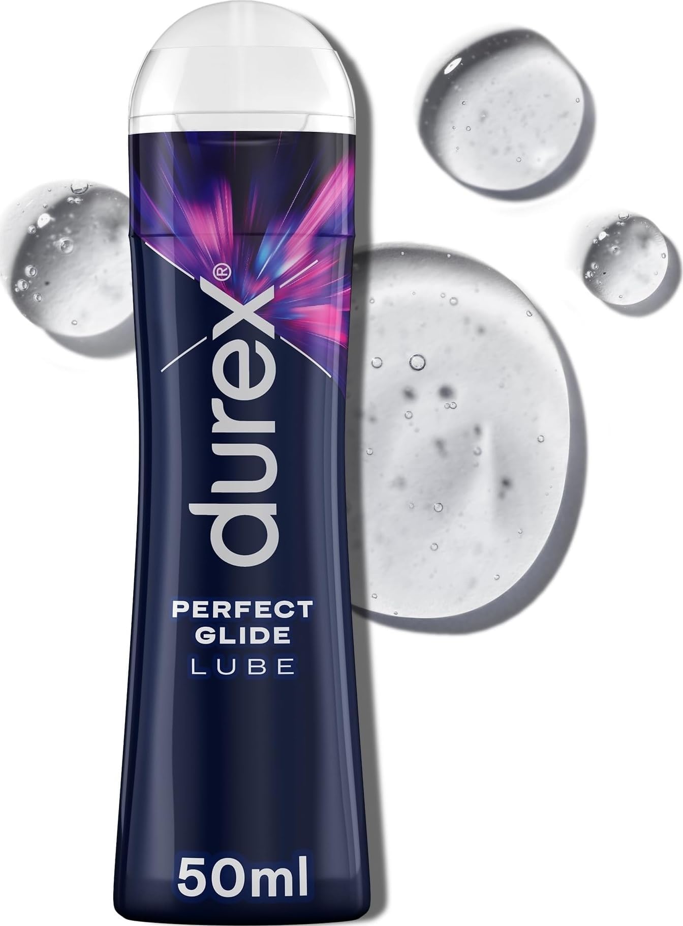 Durex Perfect Glide, Silicone Based Lube, 50ml, Condom Compatible, Non Drying, Long Lasting Formula, Silky Smooth Feel, Quality Ingredients, Lubricant