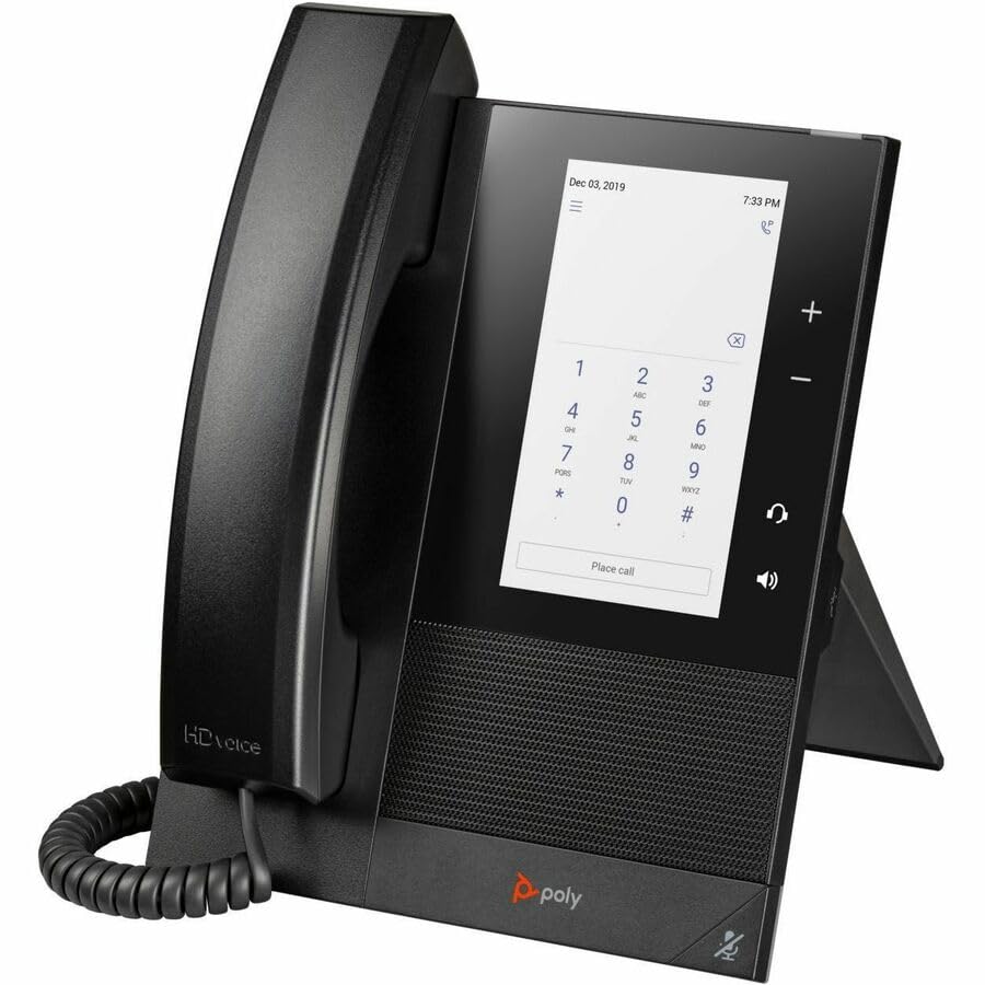 Poly CCX 400 IP Phone - Corded - Corded - Desktop, Wall Mountable - Black