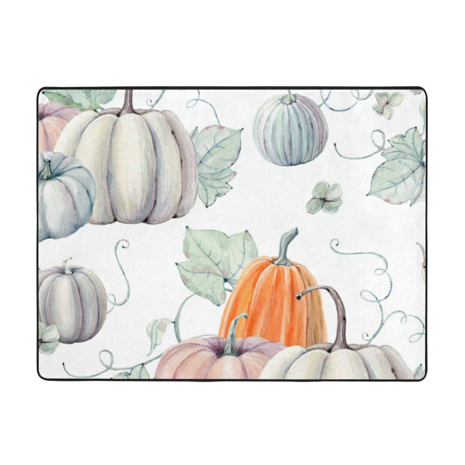 Tapis antidérapant citrouilles pour salon et chambre - 60x90cm