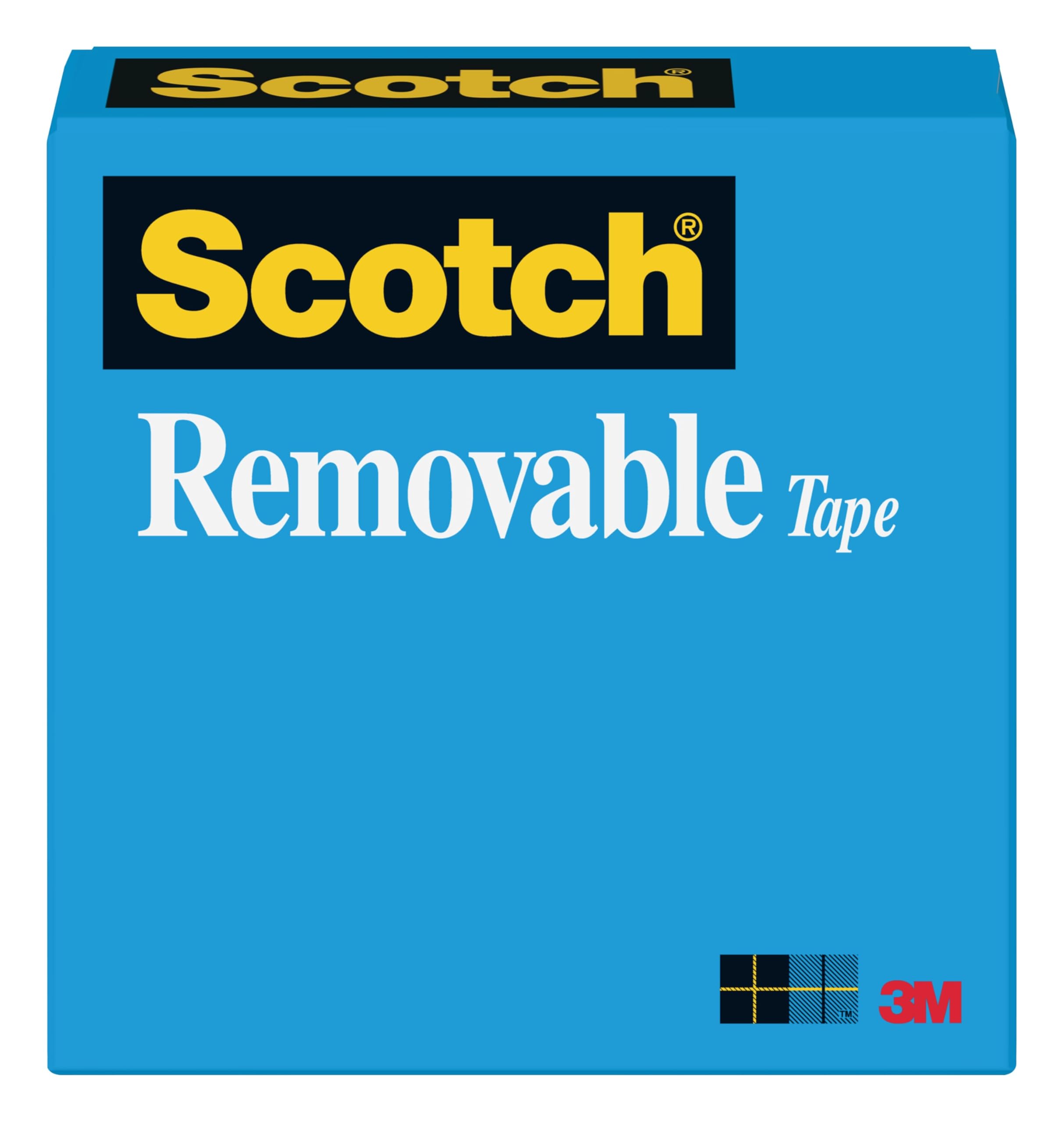 Scotch Removable Tape, 3/4 X 1,296-Inches, 1-Inch Core (811), Acrylic, Multicolour, 2.75X2.75X1 cm