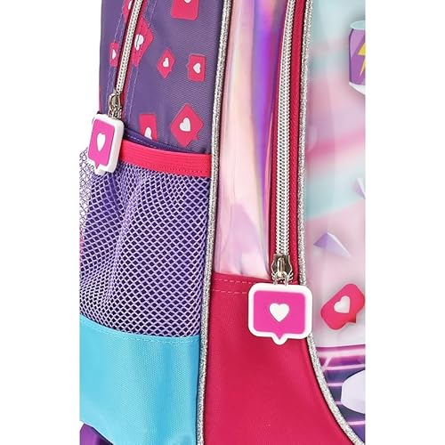 Kit Mochila Com Rodas Lancheira E Estojo Game Pk Feminina