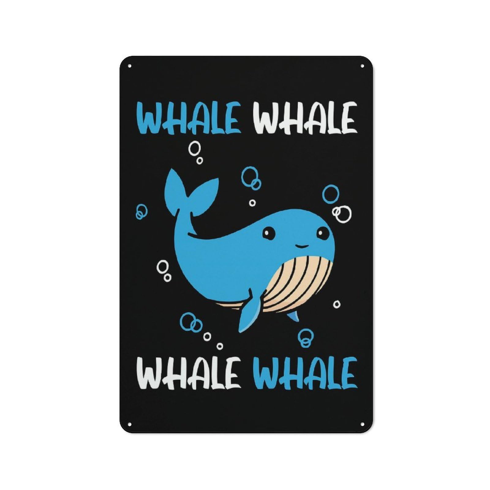 Whale Whale Whale Whale Country Metal Wall Decor 30x20cm, Country Metal Sign for Kitchen, Cottage, Porch Or Garden Room
