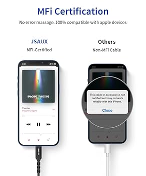 Amazon.com: JSAUX Apple MFi Certified Lightning to 3.5mm