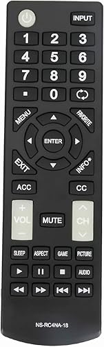 NS-RC4NA-18 - Control remoto de repuesto para Insignia TV NS-50D510MX17 NS-40D420MX18 NS-32D311NA17 NS-32D311MX17 NS-39D310NA17 NS-55D420MX18 disponible en Yaxa Peru