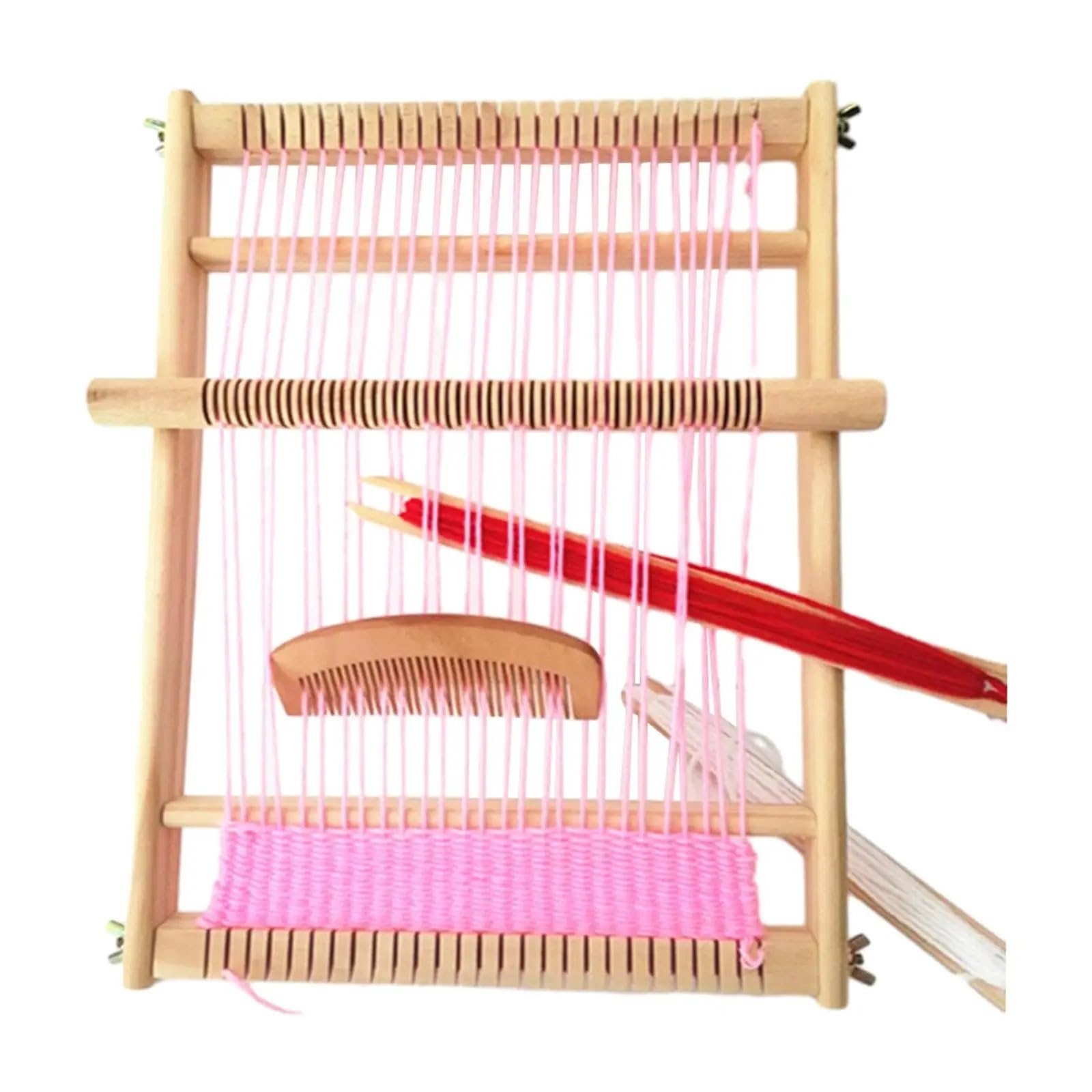 SparklWLeaf Weaving Loom Weaving Loom Kit Traditional Crafts Wood Frame Knitting Tools Wooden Multi-Craft