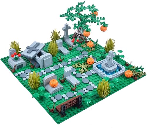 Miniatura 2 de Juego de mini ladrillos embrujados de Halloween, juego de cementerio, bloques de construcción, arquitectura, ladrillos de construcción, juego de