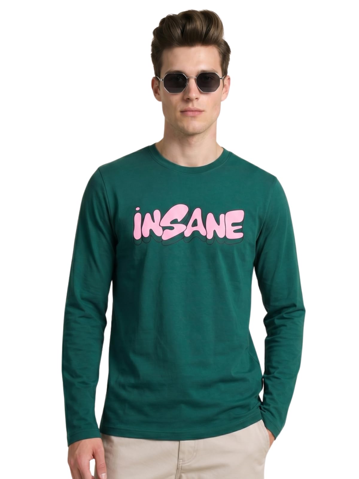 Men's Full Sleeve Printed T-Shirt | Trendy Graphic Print Tee-image-13