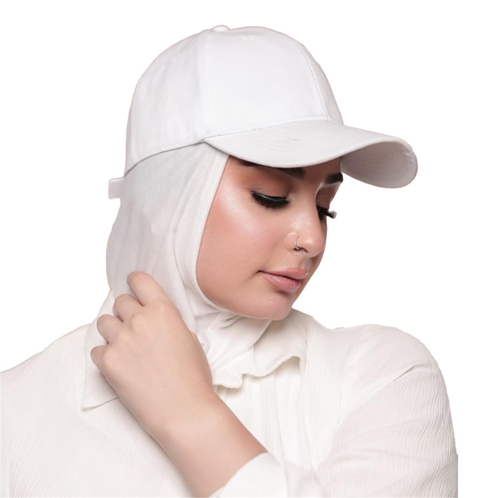 Oxxggkao Hijab Shawl Scarf and Baseball Hat for Women Suitable for Any Occasion Headscarf Elastic Sport Hijab Turban